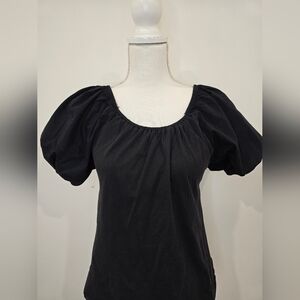 a new day Black Puff Sleeve Blouse